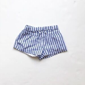 Gymboree blue/white stripe bow shorts EUC 6-12m